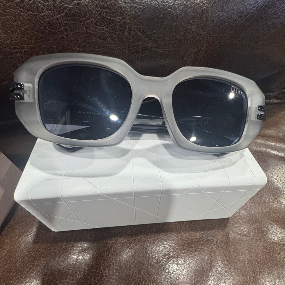 Dior Matte Gray Sunglasses with Dark Lenses Womens NWT